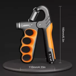   5-100kg Markolat Erősítő Mechanikus Számlálóval, Beállítható Ellenállású Csuklótágító Edző Kézi Fogantyú narancs - 5-100 kg