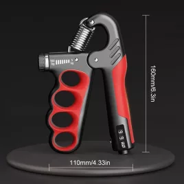   5-100kg Markolat Erősítő Mechanikus Számlálóval, Beállítható Ellenállású Csuklótágító Edző Kézi Fogantyú Piros - 5-100 kg
