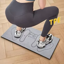   1 db 0.6 cm vastag csúszásmentes guggolópárna jóga, pilates és fenék edzésekhez szürke