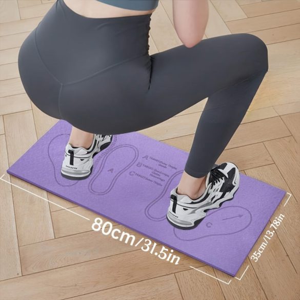 1 db 0.6 cm vastag csúszásmentes guggolópárna jóga, pilates és fenék edzésekhez Lila