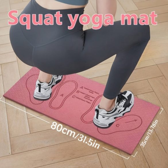 1 db 0.6 cm vastag csúszásmentes guggolópárna jóga, pilates és fenék edzésekhez Rózsaszín