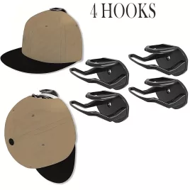   4/8/12/24 Db Ragasztó Kalapkampók Falra, Erős Kalaptartó Baseball Sapkákhoz, Minimalista Kalaprendező Kijelző Otthoni Dekorációhoz, Kalaptartó Akasztó Falra 4 db