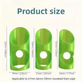   3 darabos habcsővágó készlet - Sokoldalú szigetelőeszközök lakossági, ipari és kereskedelmi használatra, 41mm, 46mm, 53mm-es csövekhez illeszkedik Zöld
