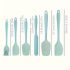 6 darabos Prémium Szilikon Spatula Készlet Nordic Green - 6 db