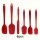 6 darabos Prémium Szilikon Spatula Készlet Piros - 6 db