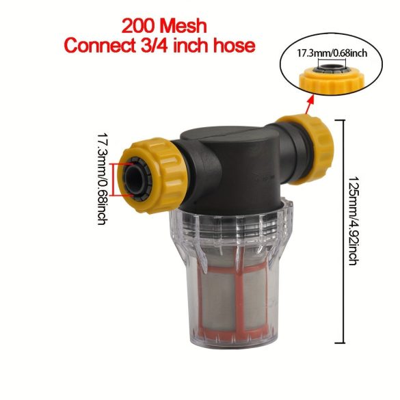 Csepegtető öntözőháló vízszűrő  200Mesh-3/4" Tömlocső Csatlakozás