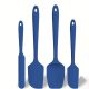 4 db-os szilikon spatulaszett, hőálló 600°F-ig, tartós gumi konyhai eszközök tapadásmentes edényekhez, varrat nélküli kialakítás, piros, 4 méret [Szilikon kaparó kék 4 darabos készlet]