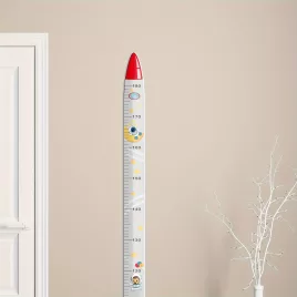   Sci-fi rajzfilm dizájnnal ellátott falra szerelhető magasságmérő eszköz, tökéletes mérésekhez a falak károsítása nélkül Rakéta