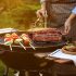 Hordozható tapadásmentes bordatartó, acél BBQ grillrács steakhez és báránybordához, kültéri főzőeszköz otthoni és éttermi konyhához, tartós sütőrács