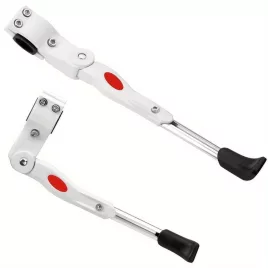   ultrakönnyű alumíniumötvözetből készült, egylábú kitámasztó hegyi kerékpárokhoz, országúti kerékpárokhoz és városi kerékpárokhoz fehér