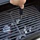 Rozsdamentes acél és fekete grillszelvény-emelő
