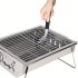 Rozsdamentes acél és fekete grillszelvény-emelő