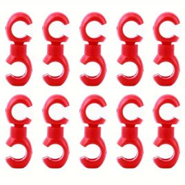   10db Kerékpár Kábelcsipeszek - Tartós ABS, Többszínű, Hegyi és Országúti Kerékpárokhoz - Váltó- és Fékvonalak Rendezése 10db Piros