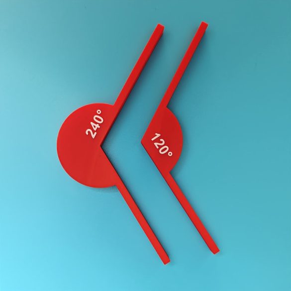 1 készlet matematikai tanácsadó eszközök 120°-os szög + 240°-os szög