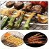 20/50db rozsdamentes acél grillező tűk, tartós, újrafelhasználható, könnyen tisztítható, alkalmas kültéri és beltéri grillezéshez Lapos bot-30cm - 20 db