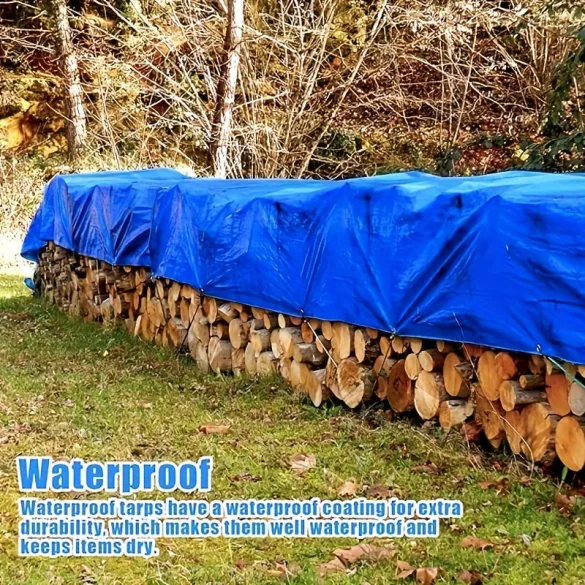 Nagy teherbírású kék vízálló ponyva  3x4m