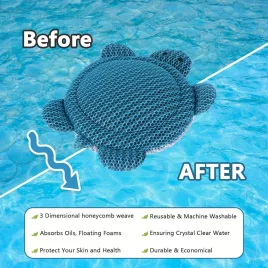 Teknősbéka alakú, olajfelszívó habszivacs