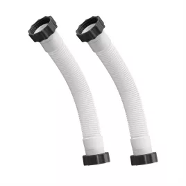 2 darab fehér, flexibilis kifolyócső