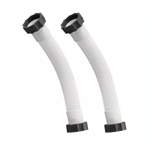2 darab fehér, flexibilis kifolyócső