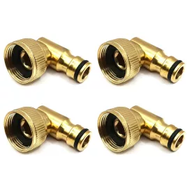   Réz 90°-os csatlakozó, 3/4" menetes, kerti öntöző csőadapter