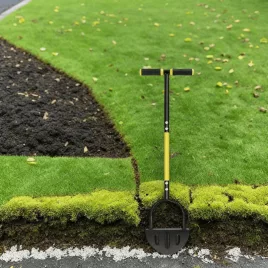   Kézi fűszegélyező lapát – Fogazott penge, ergonomikus markolat, kerti és lépcsővágáshoz