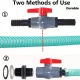 40 mm-es PVC golyós szelep tömlőcsatlakozóval – 2 db 32 mm-es fúvókával, tömítőszalaggal