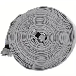   20 m-es lapos tűzoltó tömlő – 1” PVC, D-Storz csatlakozóval, nagynyomású kültéri használatra