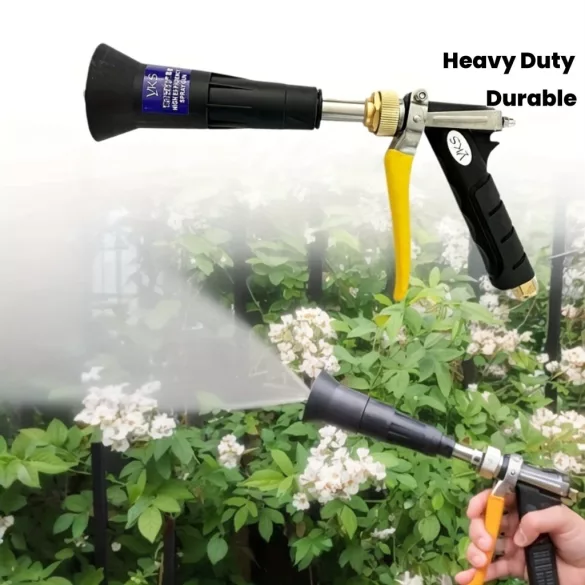 Szélálló öntözőpisztoly 3/8" gumi csőrúddal – Tartós, állítható vízpermet, kültéri használatra