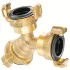 3/4” Y-alakú gyorscsatlakozó adapter – Sárgaréz, 3 utas