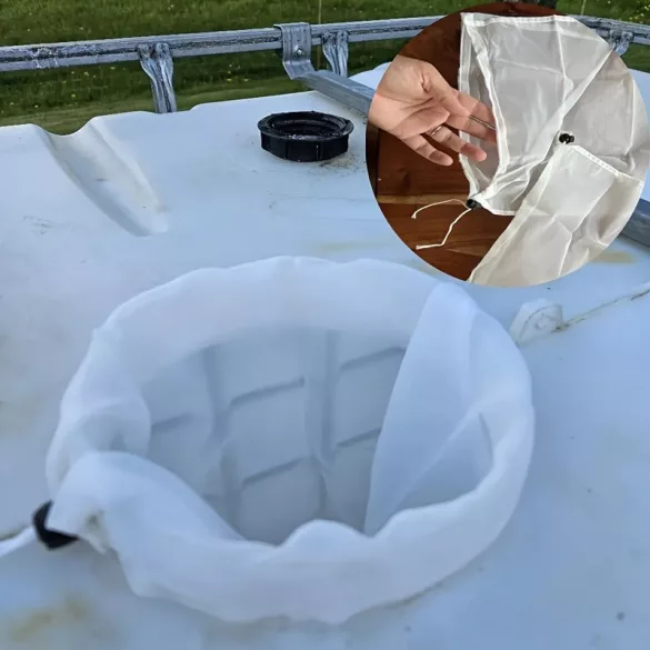 Nylon szűrőháló IBC hordókhoz – 5 db-os készlet, 30×30 cm, esővízgyűjtéshez és víztartály szűréshez
