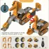 4 az 1-ben Mérnöki Járműmodell Szett – Csúszópályás Ásógéppel, Összeszerelhető, Tárolós Dobozban