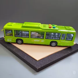 30 cm-es Dupla Ajtós Játékbusz Fénnyel és Hanggal