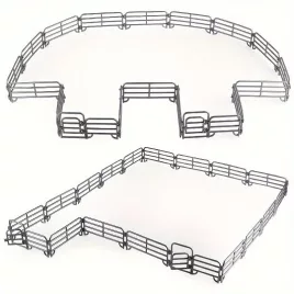   20 db Mini Farmkerítés Készlet – Szürke PVC Kerítéselemek