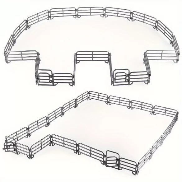 20 db Mini Farmkerítés Készlet – Szürke PVC Kerítéselemek