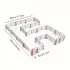20 db Mini Farmkerítés Készlet – Szürke PVC Kerítéselemek