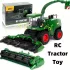 RC Traktor Kombájnnal és Világítással – 1:24 Méretarány, Tartós ABS, Akkumulátoros Traktor Játék