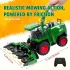RC Traktor Kombájnnal és Világítással – 1:24 Méretarány, Tartós ABS, Akkumulátoros Traktor Játék