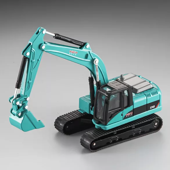 1:60 Építőipari Jármű Modell Szett – Cinkötvözetből Készült Gördülő, Kihordó és Ásó Teherautó