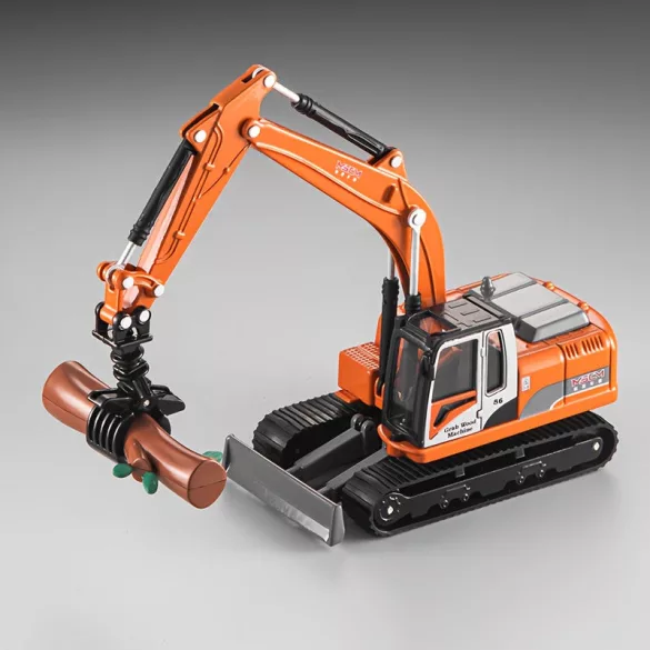 1:60 Építőipari Jármű Modell Szett – Cinkötvözetből Készült Gördülő, Kihordó és Ásó Teherautó