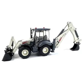   Fém Öntött Targonca Modell 1:50 Méretarányban – Valósághű Kivitel Fehér-Fekete Színben, Manuális Mozgatással