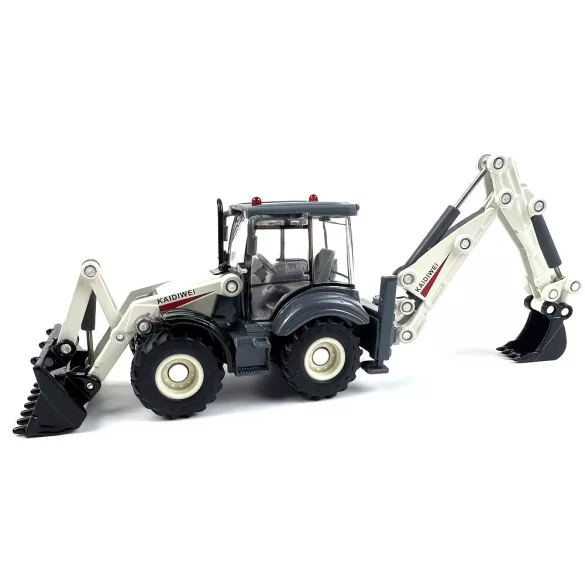 Fém Öntött Targonca Modell 1:50 Méretarányban – Valósághű Kivitel Fehér-Fekete Színben, Manuális Mozgatással