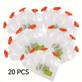   20 db BPA-mentes tároló frissen préselt gyümölcslevek és élelmiszertároláshoz