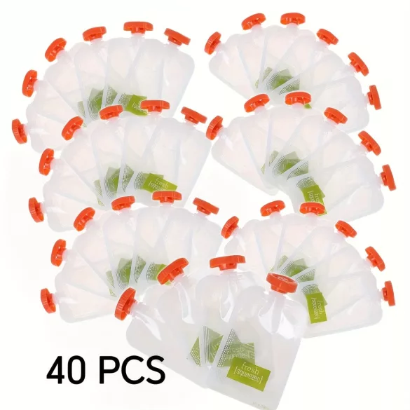 20 db BPA-mentes tároló frissen préselt gyümölcslevek és élelmiszertároláshoz