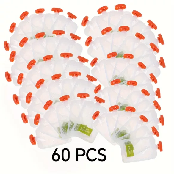 20 db BPA-mentes tároló frissen préselt gyümölcslevek és élelmiszertároláshoz