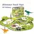 120 db-os Dinoszaurusz Pálya Játék Elektromos Autó Pálya Készlet Fiúknak