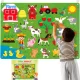 38 db Farmállatok Filctábla Készlet 106,68 cm