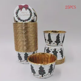 25db karácsonyi muffin formák
