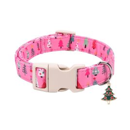   1db Állítható Karácsonyi Kutya Nyakörv Ünnepi Fa Mintával