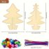7 db-os natúr festhető karácsonyfa