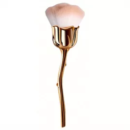   Rózsa virág alakú köröm por ecset, puha sörtéjű smink ecsetek, manikűr pedikűr tisztító eszköz kiegészítő, kozmetikai ecset virágos mintás fogantyúval